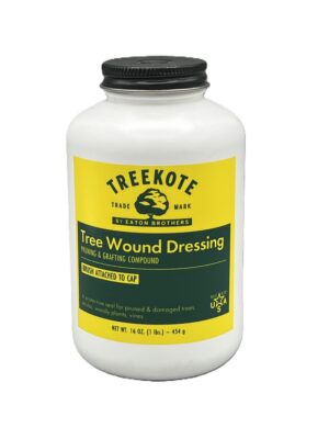Treekote 16oz Tree Wound Dressing Brushtop bottle with built-in brush applicator for pruning and grafting cuts on trees and shrubs.