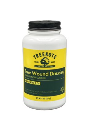 Treekote 8oz Tree Wound Dressing Brushtop bottle with built-in brush applicator for pruning and grafting cuts on trees and shrubs.